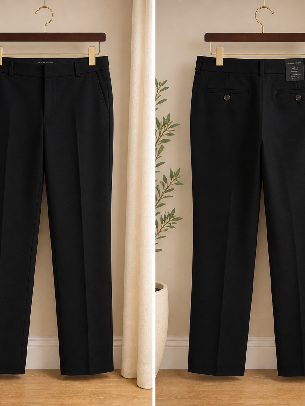 Banana Republic Black Cropped Dress Pants